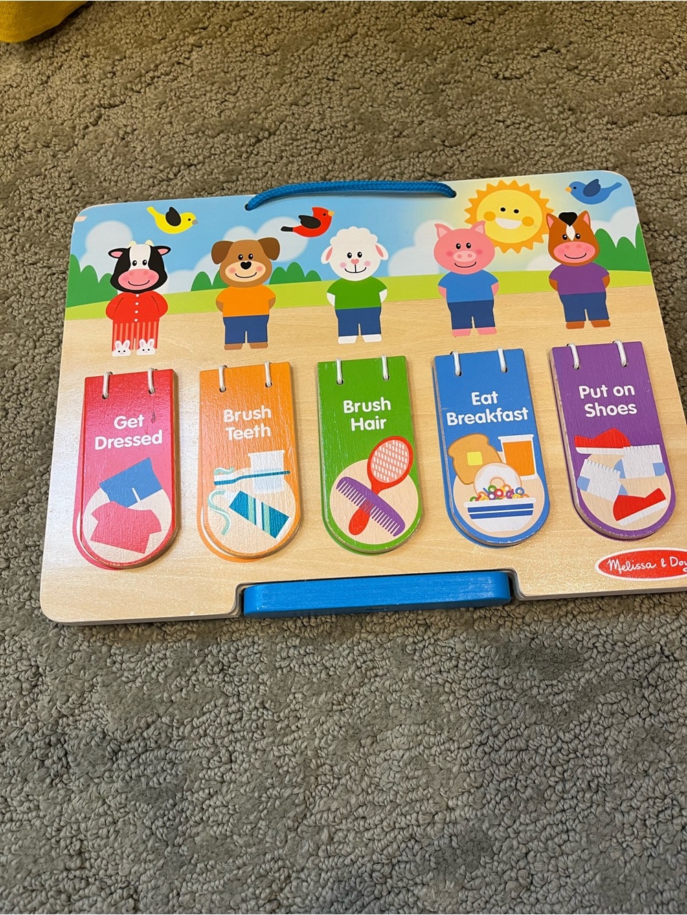 Melissa & Doug Daily Routines Chart | Wooden Flip Chart | Very Good